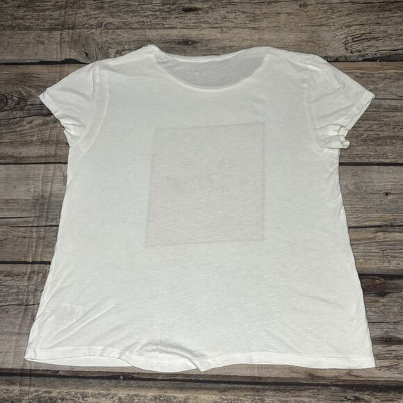 Express Women's New York Paris White Short Sleeve Graphic T-shirt size Medium - Picture 6 of 6